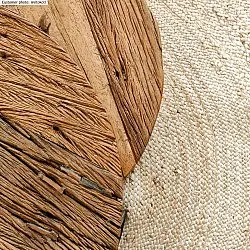 Kruhové koberce - Pletenina (juta)