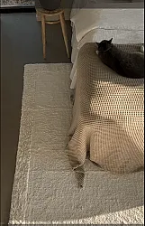 Koberec s dlhým vlasom - Ebba Natural Cotton Shaggy (offwhite)