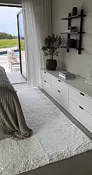 Koberec s dlhým vlasom - Ebba Natural Cotton Shaggy (offwhite)