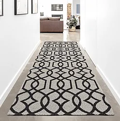 Bavlnený koberec - Orsa (svetlo šedá/čierna)