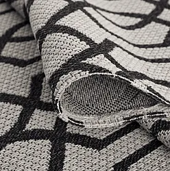 Bavlnený koberec - Orsa (svetlo šedá/čierna)