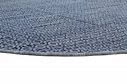 Kruhový koberec - Snowshill (modrá/čierna)