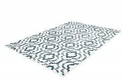 Shaggy Indoor-Outdoor - Trenton (biela/modrá)