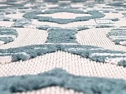 Kruhový koberec - Indoor/Outdoor Trenton (biela/modrá)