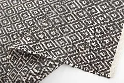 Jutový koberec - Puebla (čierna/sivá)