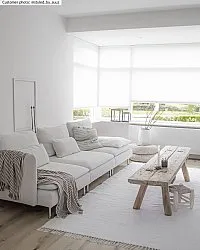 Koberec z kusov - Silje (biela)