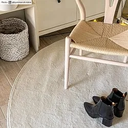 Kruhový koberec - Sunayama (biely)