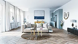 Kruhový koberec - Tizzano (modrý/multicolor)