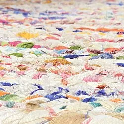 Kruhové koberce - Flätan (biela/multikolórová)