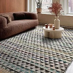 Koberec z kusov - Lindby (modrá/multi)