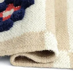 Vlnený koberec - Lausanne Flatweave Tufted Premium (biela/béžová)
