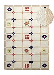 Vlnený koberec - Lausanne Flatweave Tufted Premium (biela/béžová)