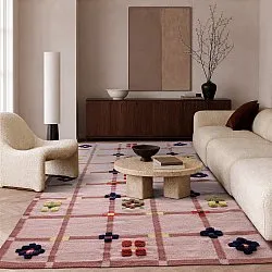 Vlnený koberec - Lausanne Flatweave Tufted Premium (ružová)
