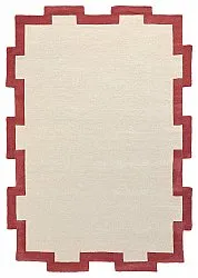 Vlnený koberec - Agra Hand Tufted Wool Premium (krémová/červená)