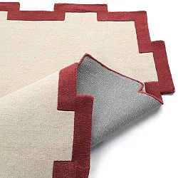Vlnený koberec - Agra Hand Tufted Wool Premium (krémová/červená)