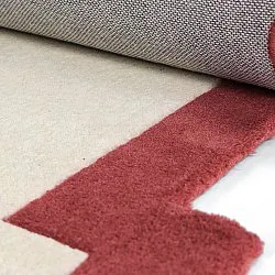 Vlnený koberec - Agra Hand Tufted Wool Premium (krémová/červená)