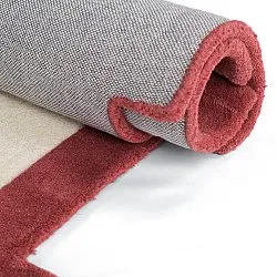Vlnený koberec - Agra Hand Tufted Wool Premium (krémová/červená)