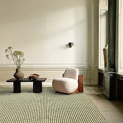 Vlnený koberec - Arbil (zelená/biela)