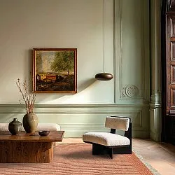 Vlnený koberec - Arbil (terracota/biela)