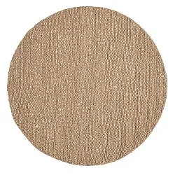 Kruhový koberec - Avafors Wool Bubble (svetlohnedá/biela)