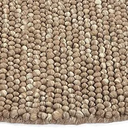 Kruhový koberec - Avafors Wool Bubble (svetlohnedá/biela)