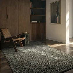 Vlnený koberec - Avafors Wool Bubble (machovo zelená/krémová)
