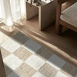 Ullmatta - Dundee (beige/vit)