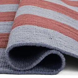 Vlnený koberec - Garine (modrá/červená)