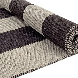 Vlnený koberec - Garine (čierna/bežová)