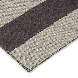 Vlnený koberec - Garine (čierna/bežová)