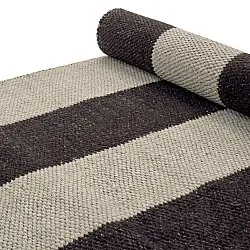 Vlnený koberec - Garine (čierna/bežová)