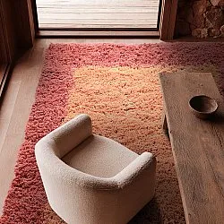 Ullmatta - Khenifra Handknot Wool Premium (orange/röd)