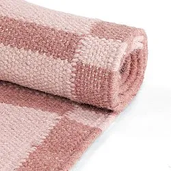 Vlnený koberec - Lausanne Flatweave Tufted Premium (ružová)