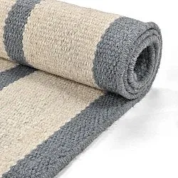 Vlnený koberec - Luton (vyblednutý denim/biely)