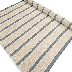 Vlnený koberec - Luton (vyblednutý denim/biely)