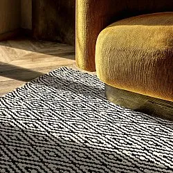 Vlnený koberec - Monastir (čierna/biela)