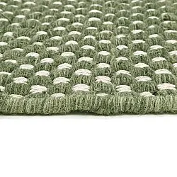 Vlnený koberec - Ovelia (zelený/biely)