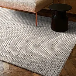 Vlnený koberec - Ovelia (taupe/biela)