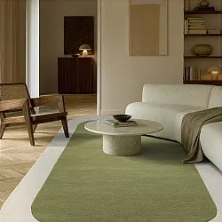 Vlnený koberec - Puri Hand Tufted Wool Premium (zelená/krémová)
