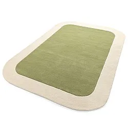 Vlnený koberec - Puri Hand Tufted Wool Premium (zelená/krémová)