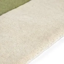 Vlnený koberec - Puri Hand Tufted Wool Premium (zelená/krémová)