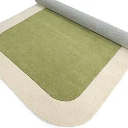 Vlnený koberec - Puri Hand Tufted Wool Premium (zelená/krémová)