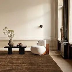 Vlnený koberec - Rozel ručne tkaná vlna Premium (hnedá)