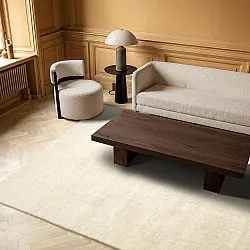 Vlnený koberec - Rozel ručne tkaná vlna Premium (krémová)