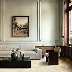 Vlnený koberec - Rozel ručne tkaná vlna Premium (krémová)