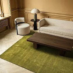 Vlnený koberec - Rozel ručne tkaná vlna Premium (machovo zelená)