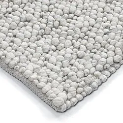 Ullmatta - Sala Irregular Wool Bubble (ljusgrå melerad)