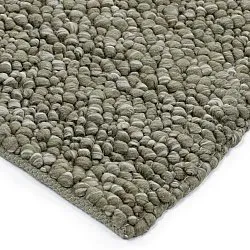 Ullmatta - Sala Irregular Wool Bubble (mossgrön/vitmelerad)