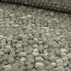 Ullmatta - Sala Irregular Wool Bubble (mossgrön/vitmelerad)