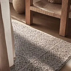 Ullmatta - Sala Irregular Wool Bubble (taupe/vitmelerad)